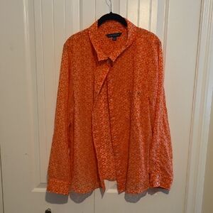 Tommy Hilfiger Orange Floral Shirt